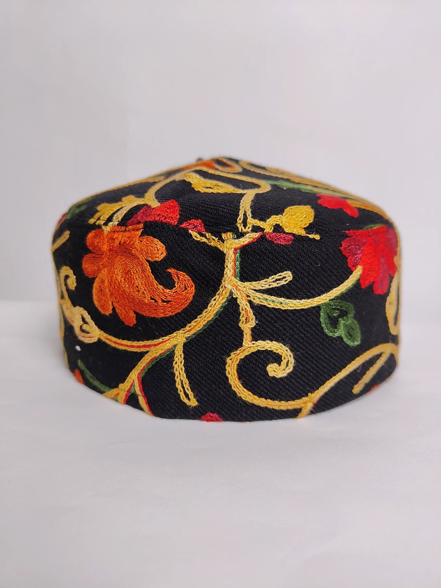 Kashmiri black cap for gents with aari work
