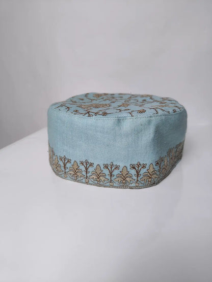 Kashmiri Cap Shahkar with Machine Sozni Embroidery