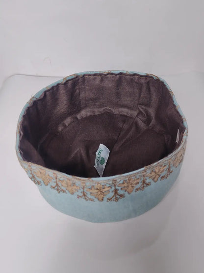 Kashmiri Cap Shahkar with Machine Sozni Embroidery