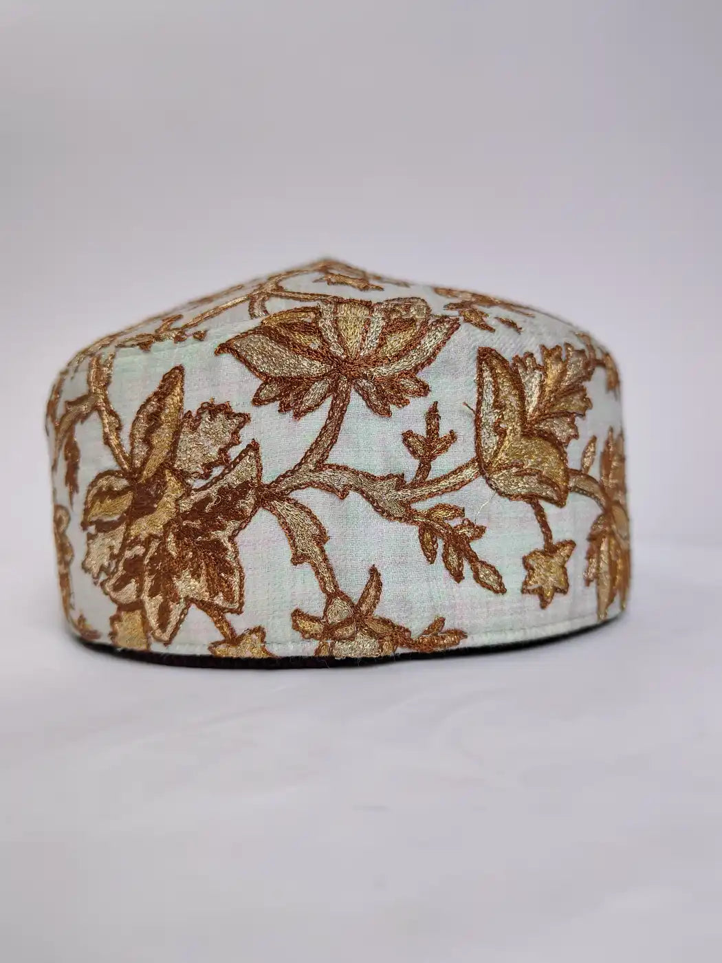 Grey Gents Cap Adil Qadri with Heavy Zari Work