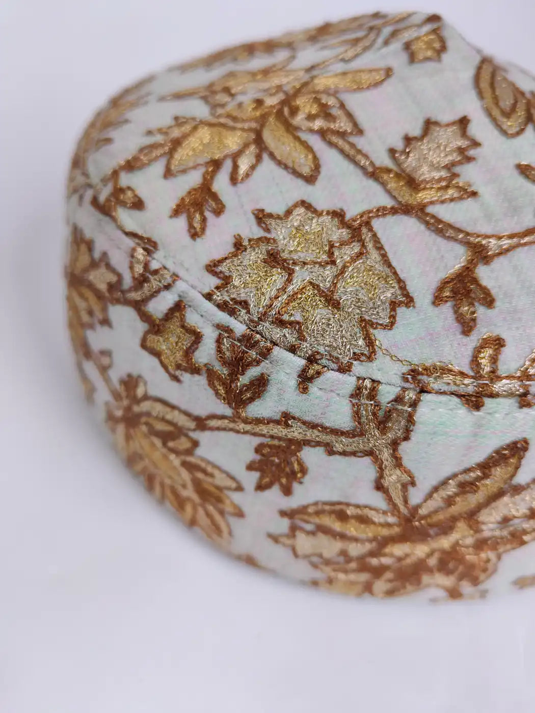 Grey Gents Cap Adil Qadri with Heavy Zari Work