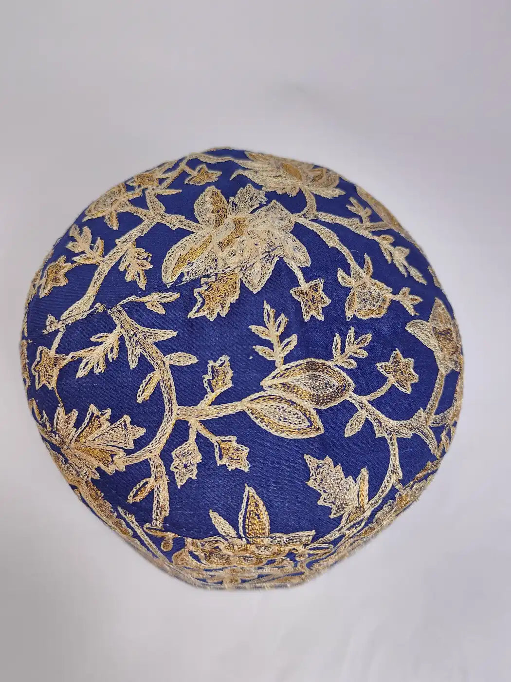 Dark Blue Mens Cap Nawazuddin with Heavy Zari Work