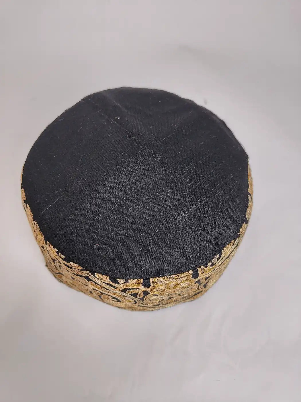 Shehkar Heavy Zari Work Round Black Cap