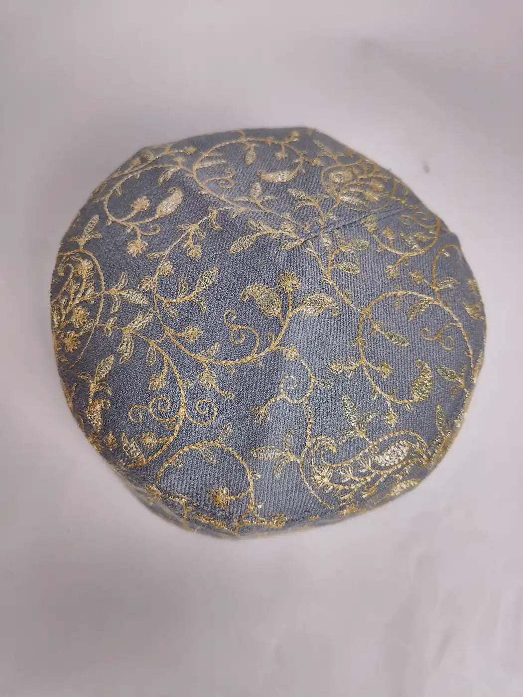 Riwayat Grey Zari Work Foldable Cap