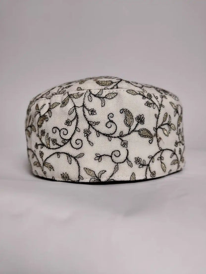 kashmiri zari embroidery skull cap