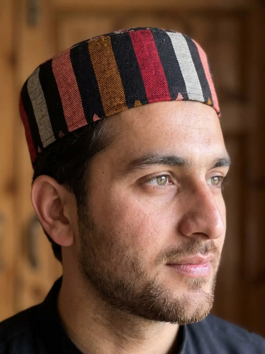 Black Kani Cap Bazm from Kashmir