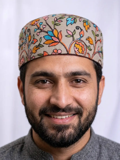 Nalki Aari Work Best Beige Cap