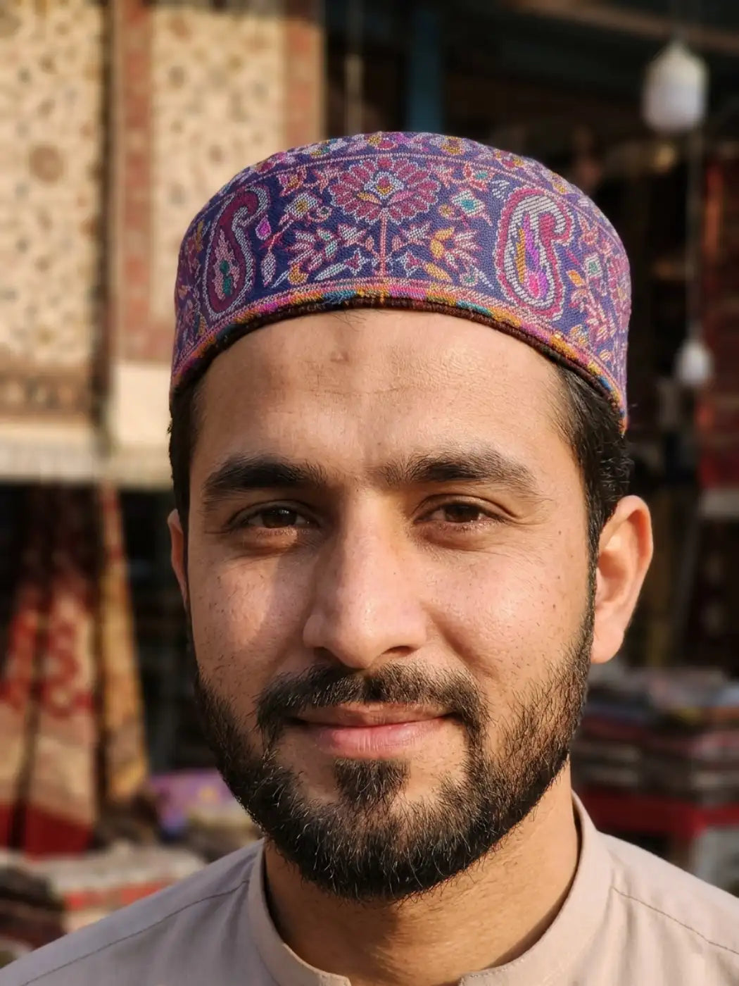 Kani Cap in Dark Blue | Amanat from Kashmir