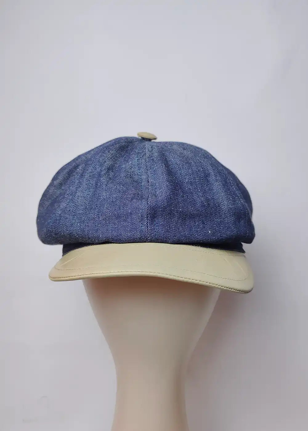 denim newsboy cap