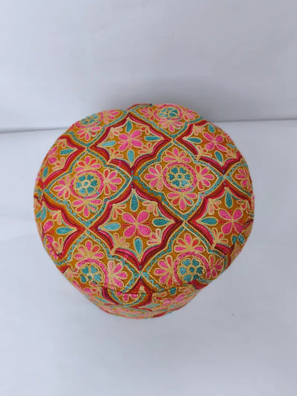 orange cap top side with ari embroidery