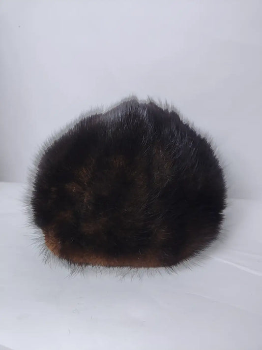 fur cap in brown