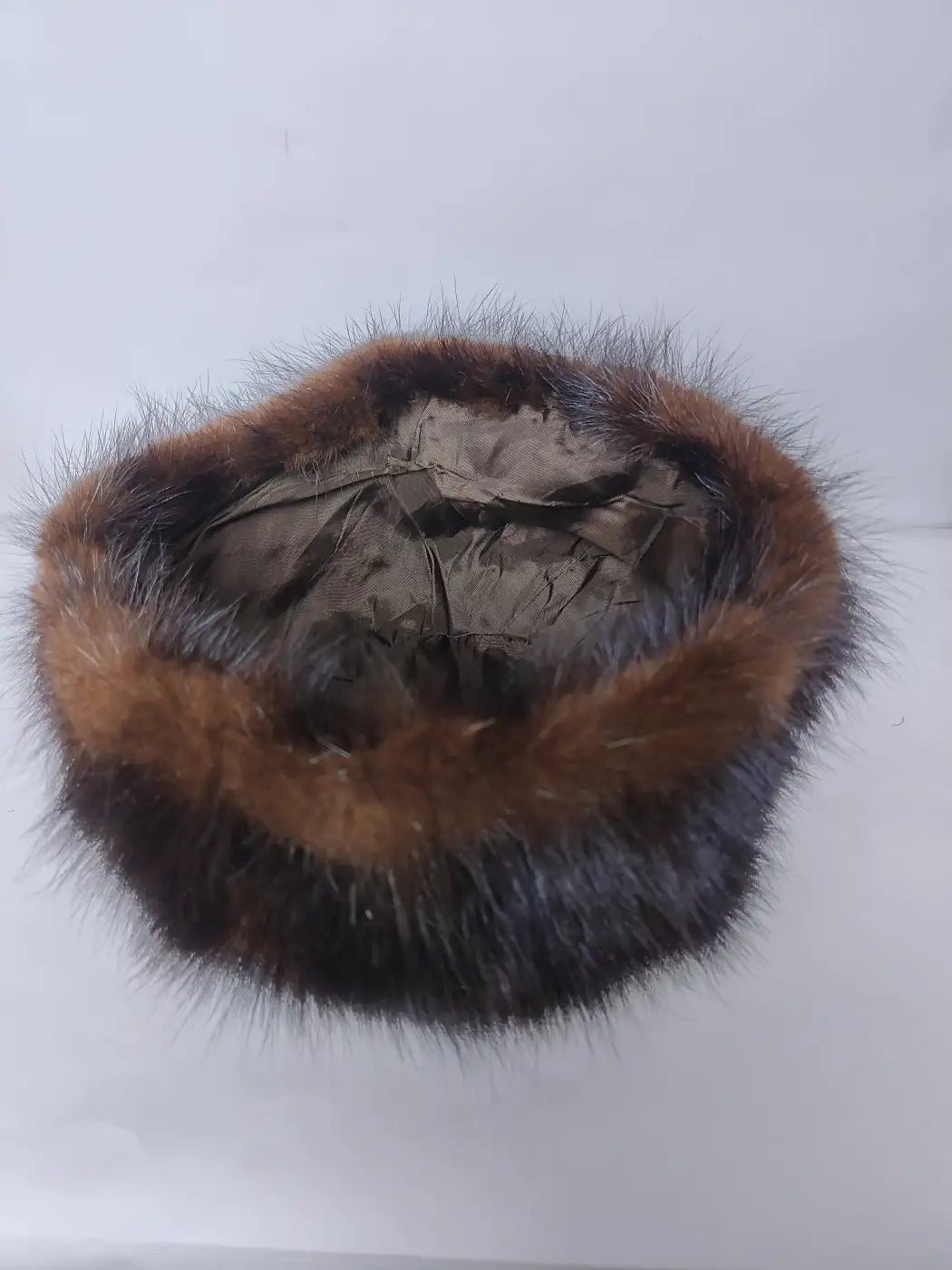 Kashmiri brown fur cap inside lining
