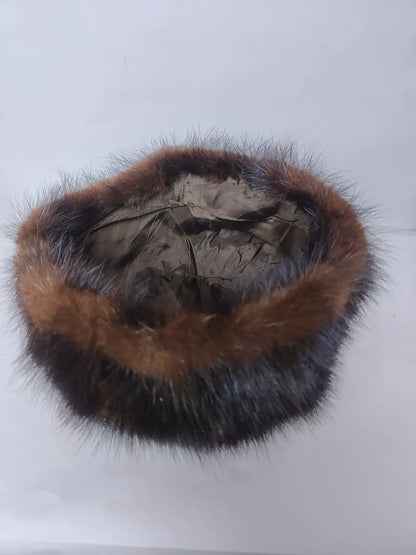 Kashmiri brown fur cap inside lining