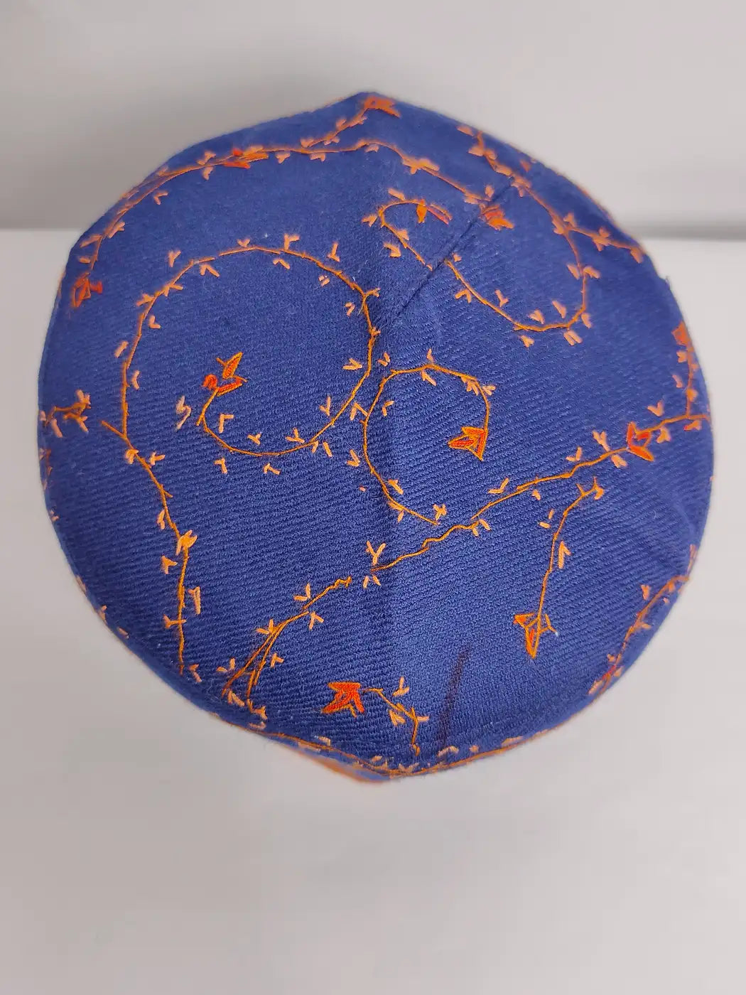Blue Sozni Jaal Work Kashmiri Cap | Fazlul