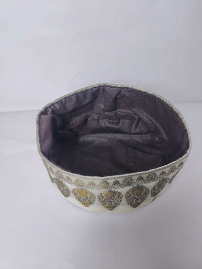white cap inside lining