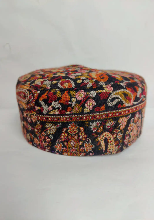 Badami Kashmiri Black Kani Cap - Nazakat