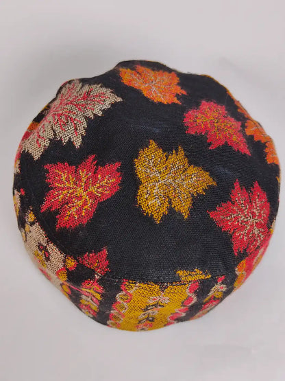 black Kanika from Kashmir top side with chinari woven pattern