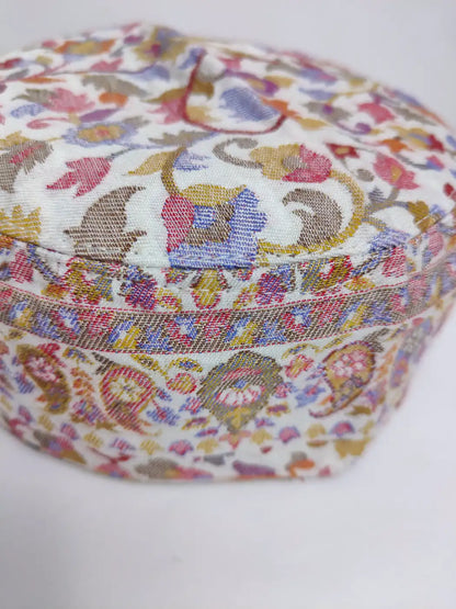 white cap in kani patterns