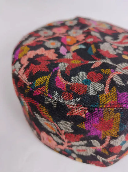 kani woven cap with florals 
