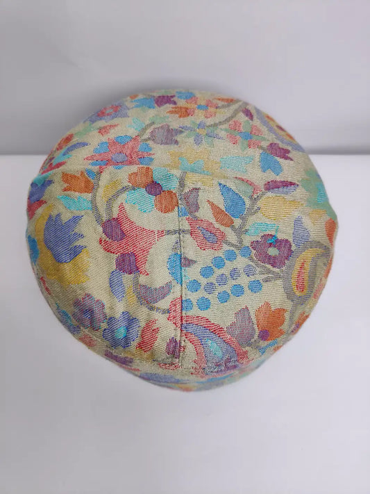 Beige Mens Faris Kashmiri Kani Cap