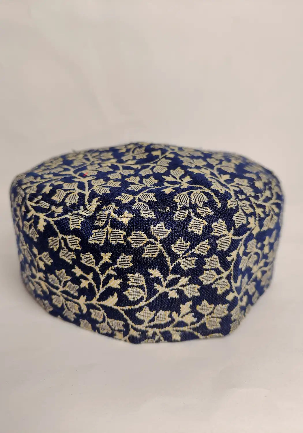 dark blue kani floral work cap