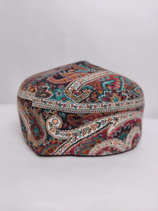 Kashmiri kani cap with all over florals