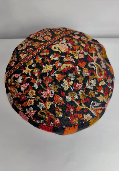black colour cap top side kani work