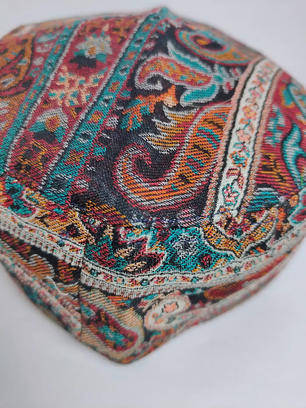 Kashmiri cap with kani woven patterns