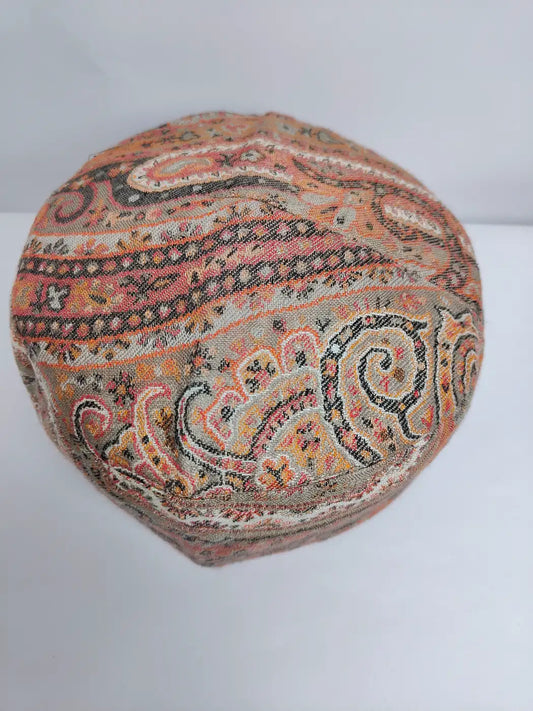 Azeem Beige Handmade Kashmiri Kani Cap