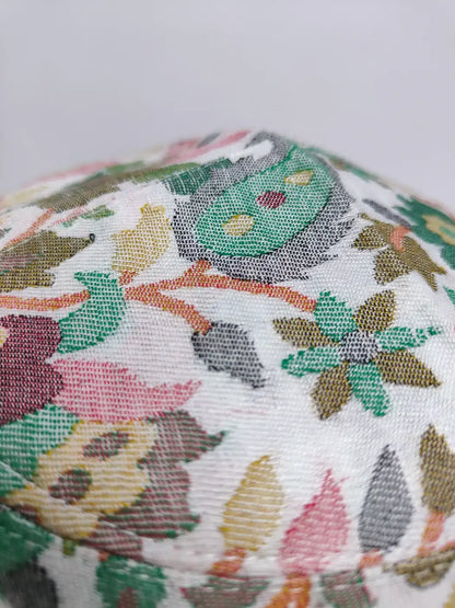 floral pattern in woven kani pattern