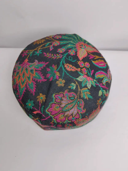 floral classic kani cap in black