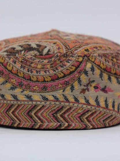 Kashmiri cap in floral motifs 