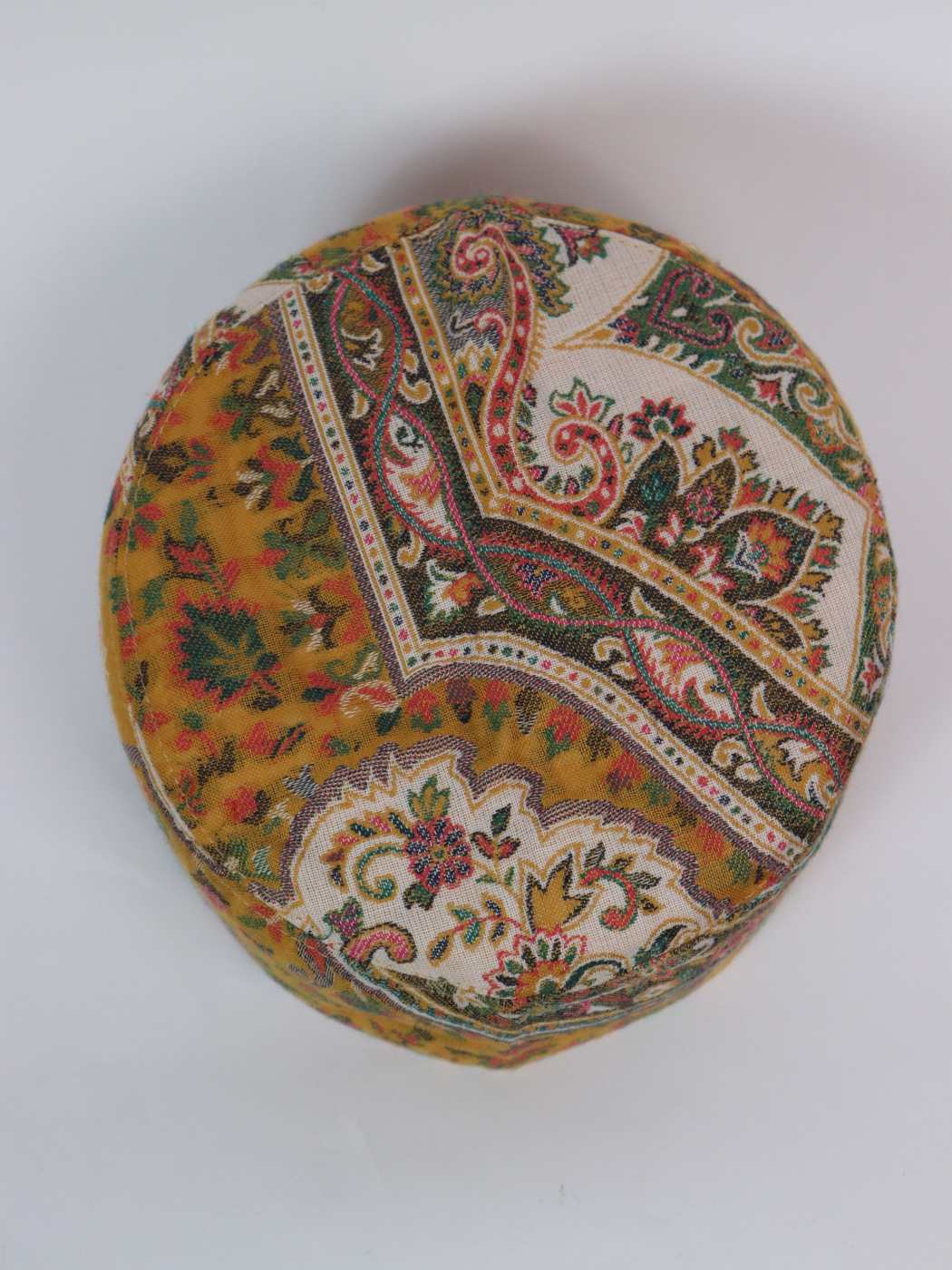 Taseer Mustard Kashmiri Foldable Kani Cap