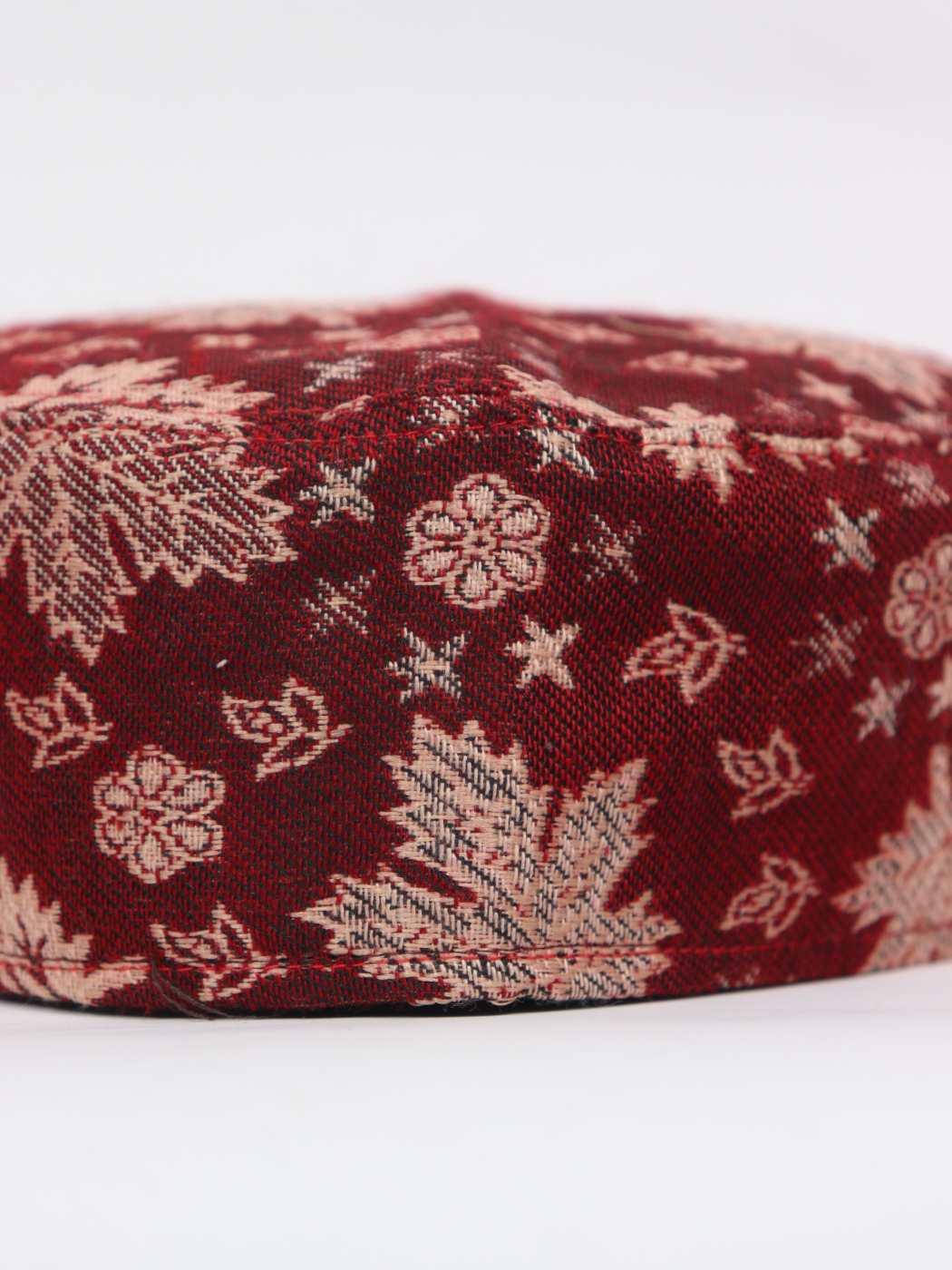 Shafkat Chinar Bagh Mens Maroon Kashmiri Kani Cap
