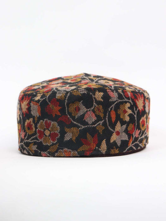 Black Feryad Kashmiri Designer Kani Cap