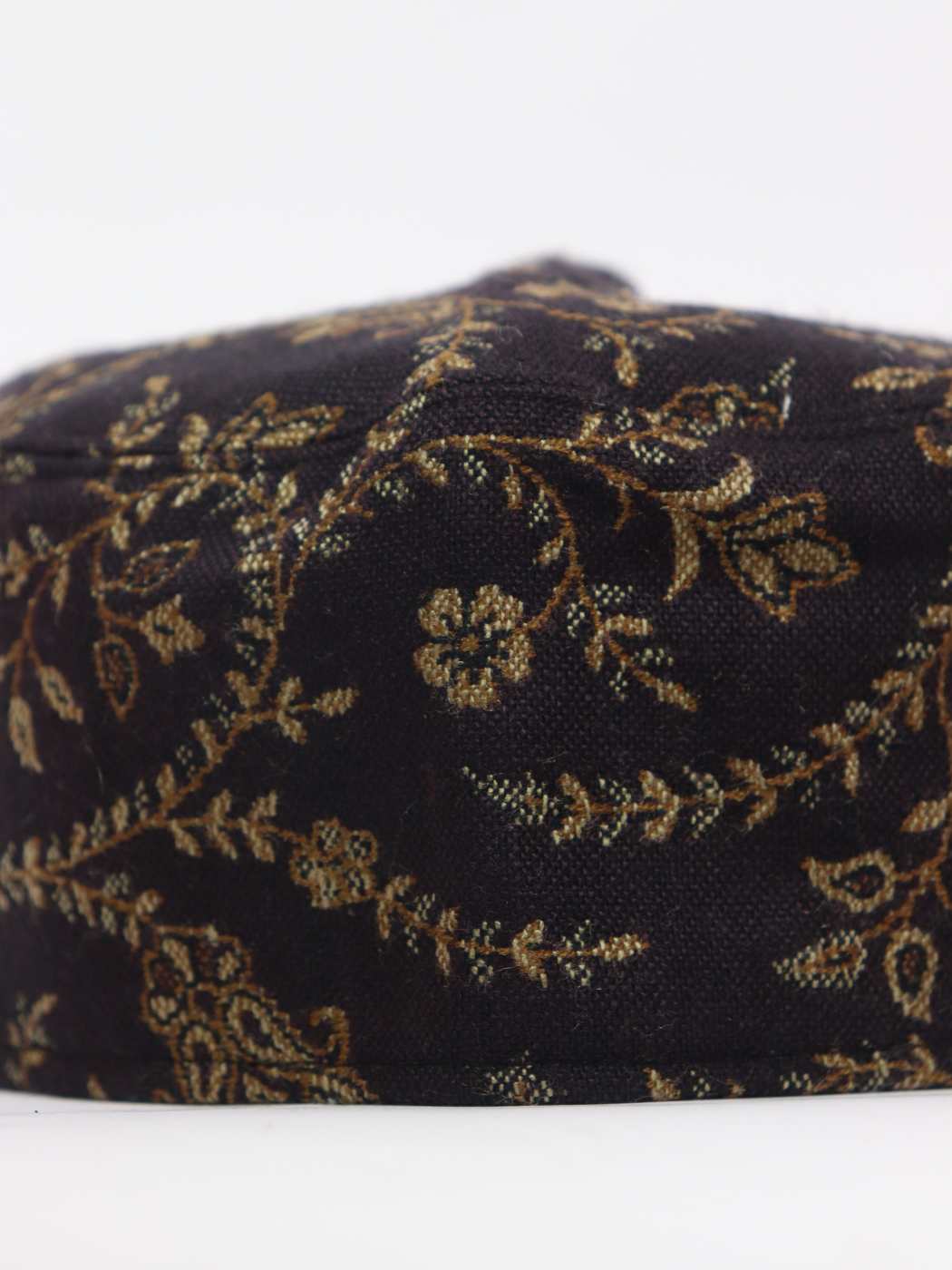 Black Kashmiri Qaraar Mens Kani Cap