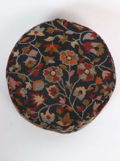 black cap in florals