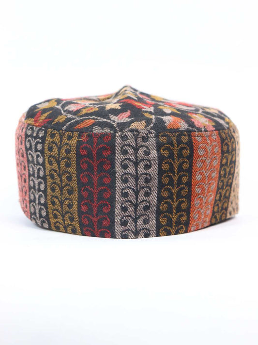 Haji Black Kashmiri Kani Mens Cap