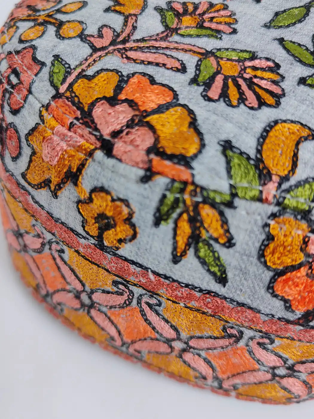 Grey Foldable Nalki Aari Work Cap