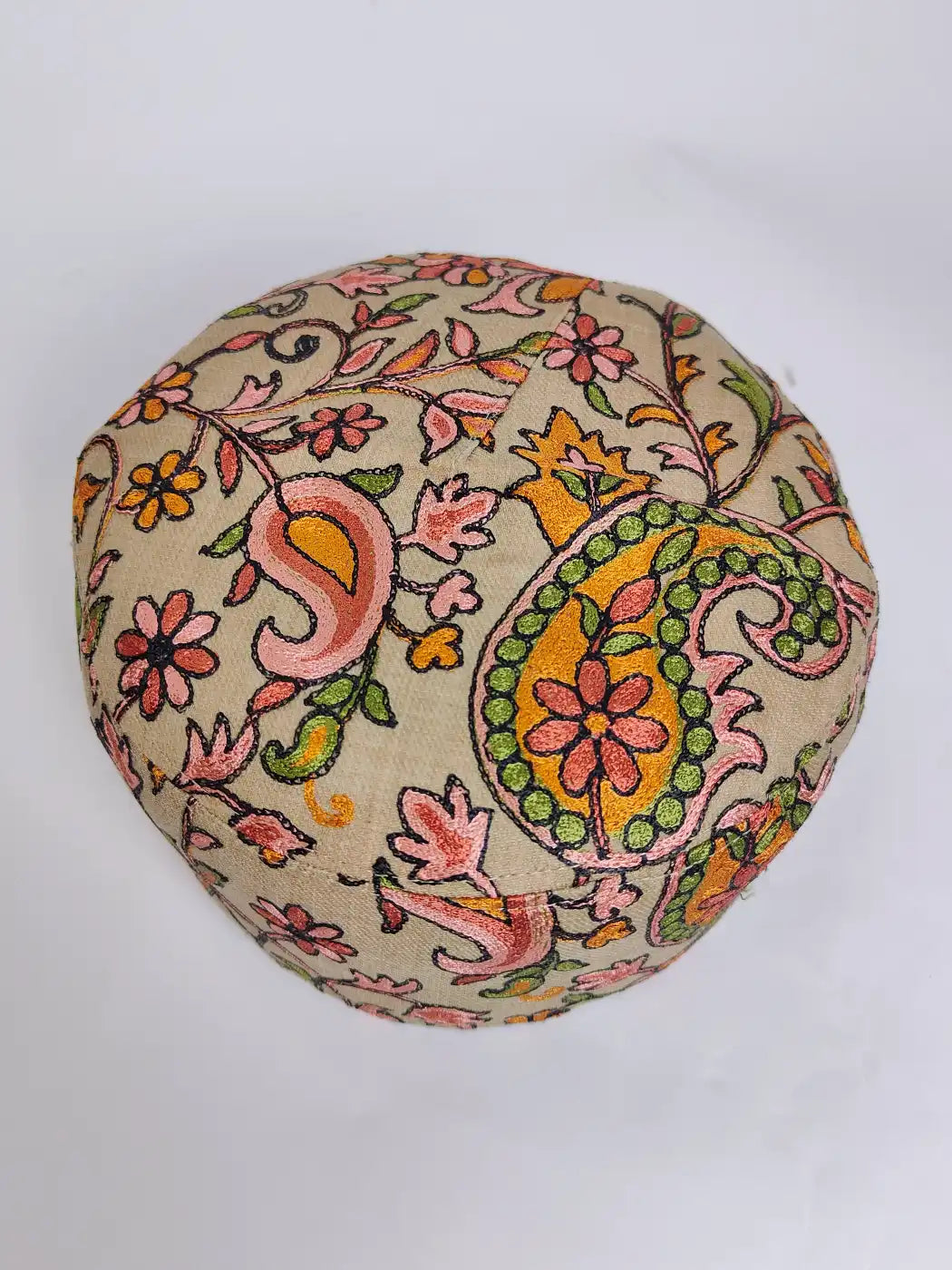 Nalki Aari Embroidery Beige Lightweight Cap