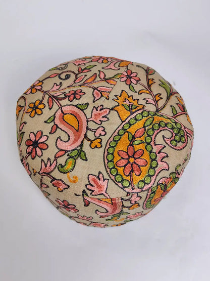Nalki Aari Embroidery Beige Lightweight Cap