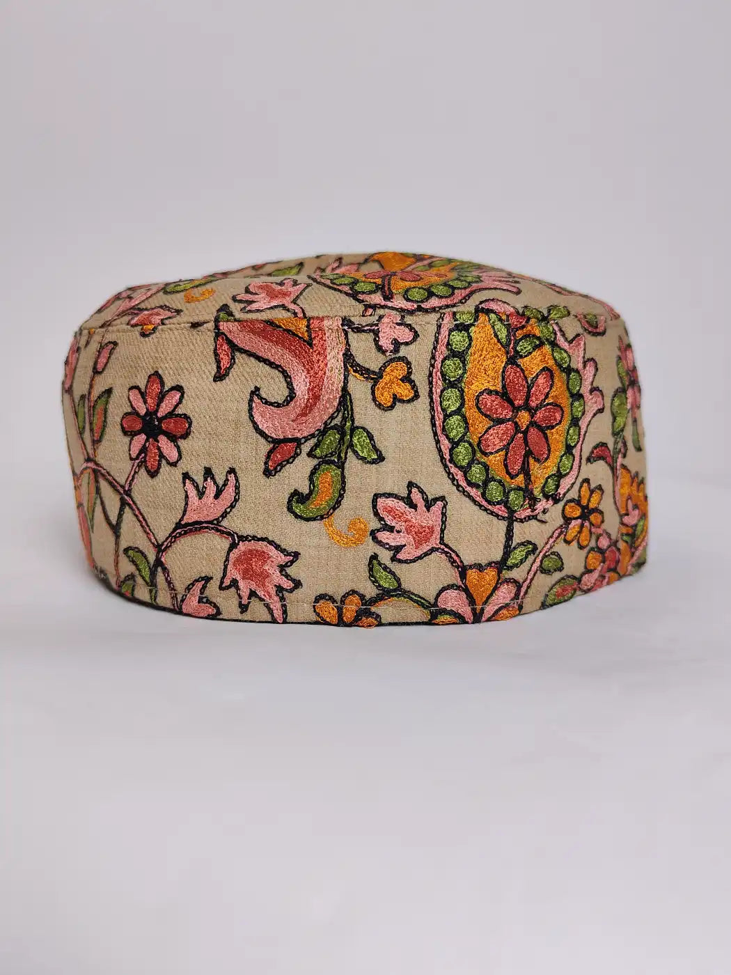 Nalki Aari Embroidery Beige Lightweight Cap