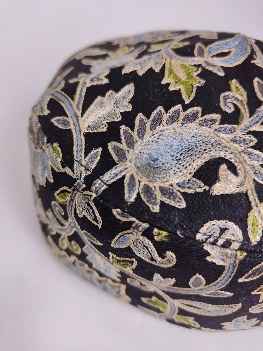 Black Best Cap - Nalki Aari Work