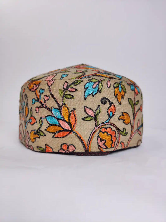 Nalki Aari Work Best Beige Cap