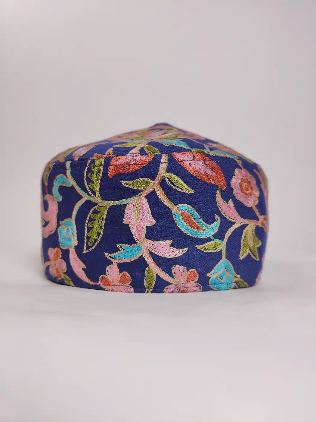 Dark Blue Nalki Aari Embroidery Cap