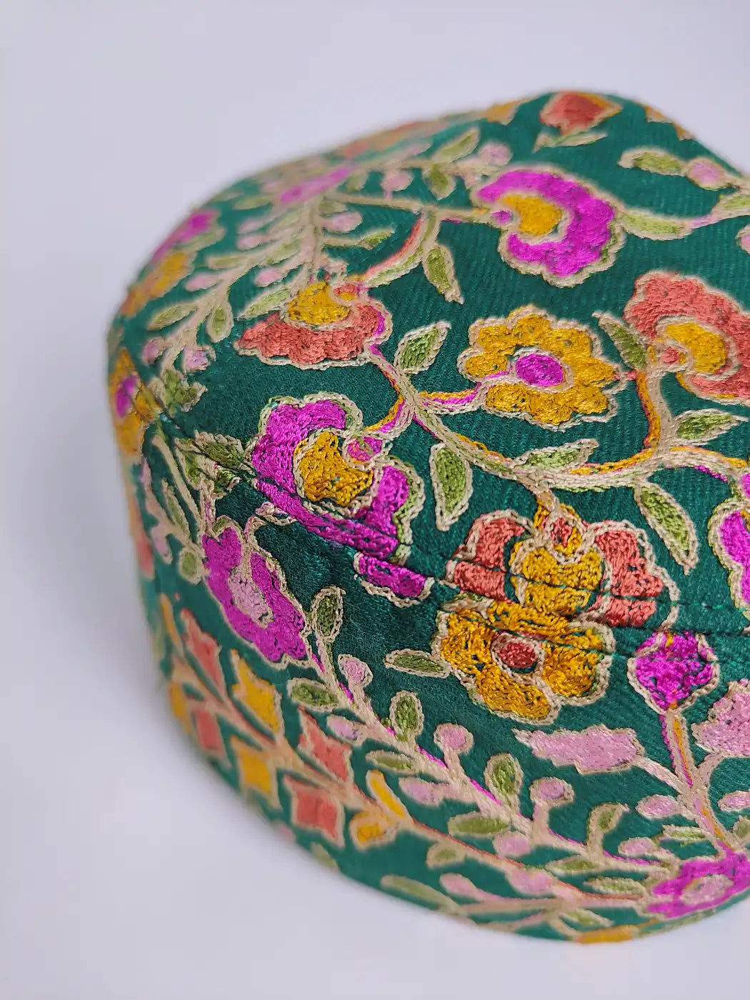 Nalki Aari Embroidered Stylish Green Cap