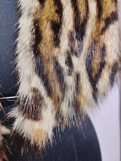 natural fur tie