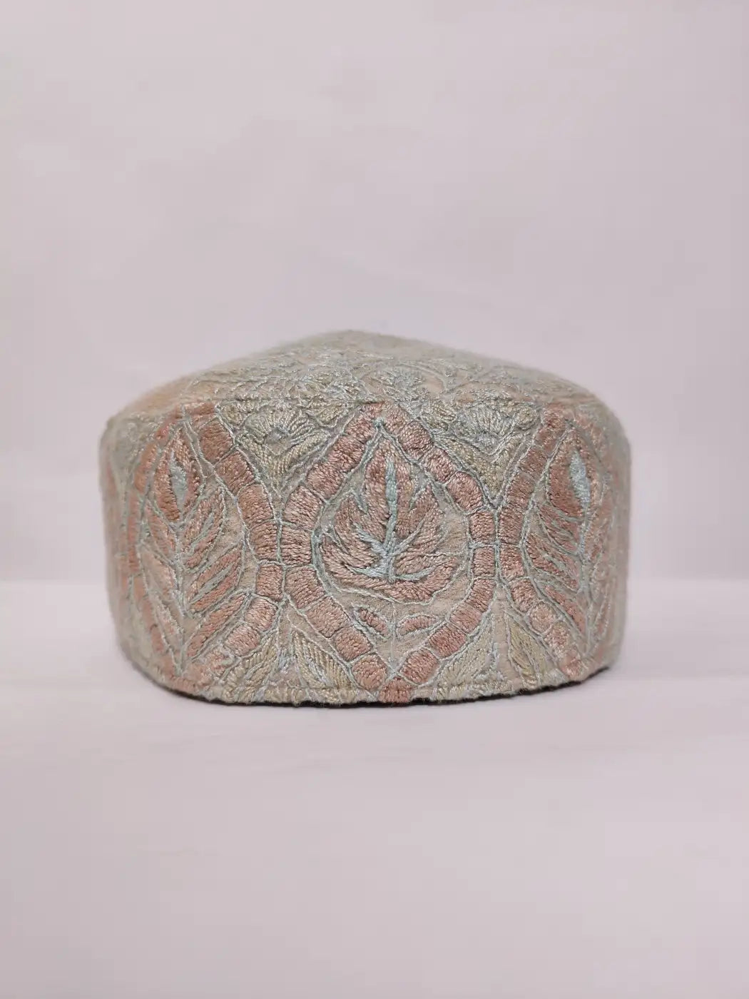 pashmina cap sides symmetrical Motif embroidery 