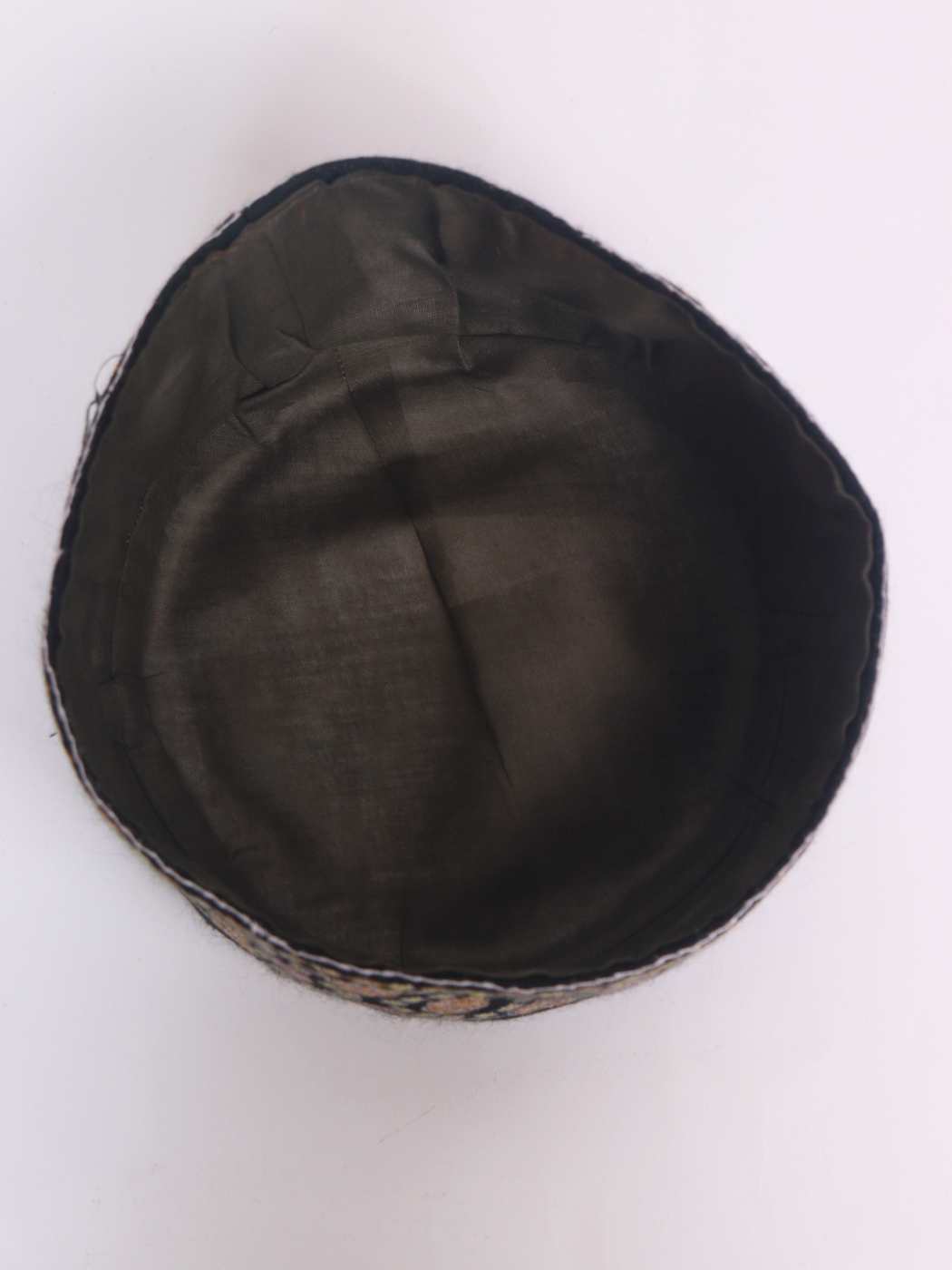 Pure Pashmina Blue Zubair Cap with Kashmiri Hand Sozni Embroidery