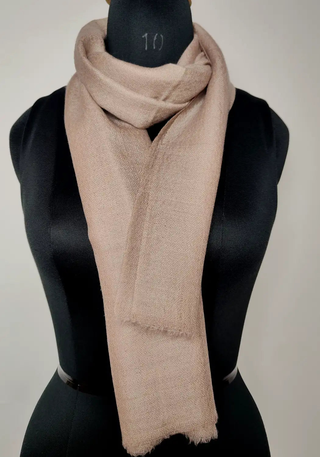 beige colour pure pashmina muffler 